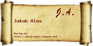 Jakob Alex névjegykártya