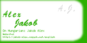 alex jakob business card